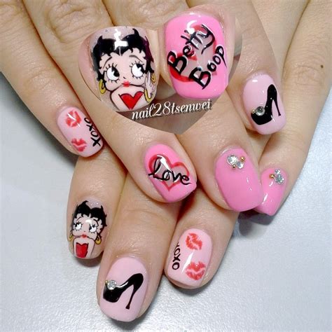 betty boop nail designs|betty boop nails.